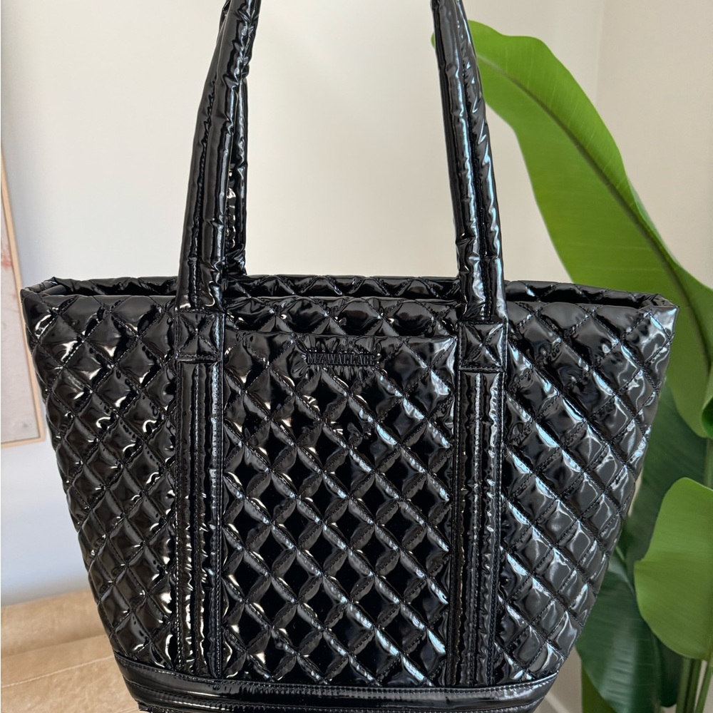 Black Quilted Tote Bag